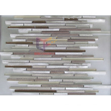 Strip Shape Aluminium Mix Glass Mosaic Tiles (CFA62)